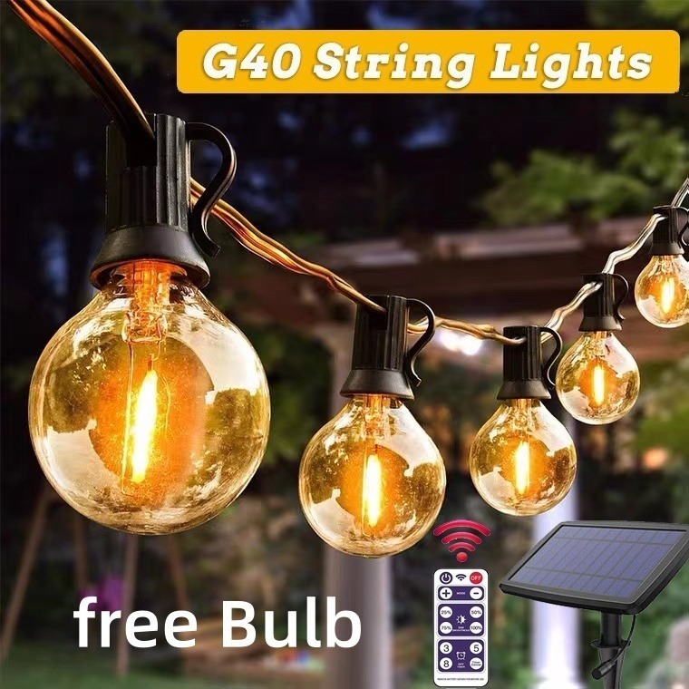【รับประกัน30ปี】ไฟวินเทจ  g40ไฟปิงปอง โ   E12ปลั๊ก กันน้ำ ไฟโซล่าเซลล์ งเดินสา