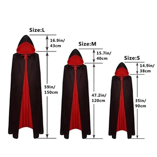 ผ้าคลุมแม่มด, แวมไพร์, ยมทูตมีฮู้ดแบบยาว Witch,Vampire cloak with hood 🚚ด่วนมีส่งGrabค่า
