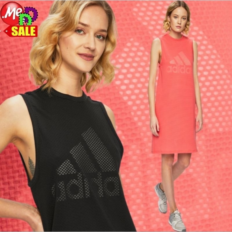 Adidas - ใหม่ เสื้อกล้ามทรงหลวม ผ้าเลเยอร์ 2 ชั้น (ผ้าตาข่ายซ้อนด้านนอก) Adidas Sport ID Layered Mes