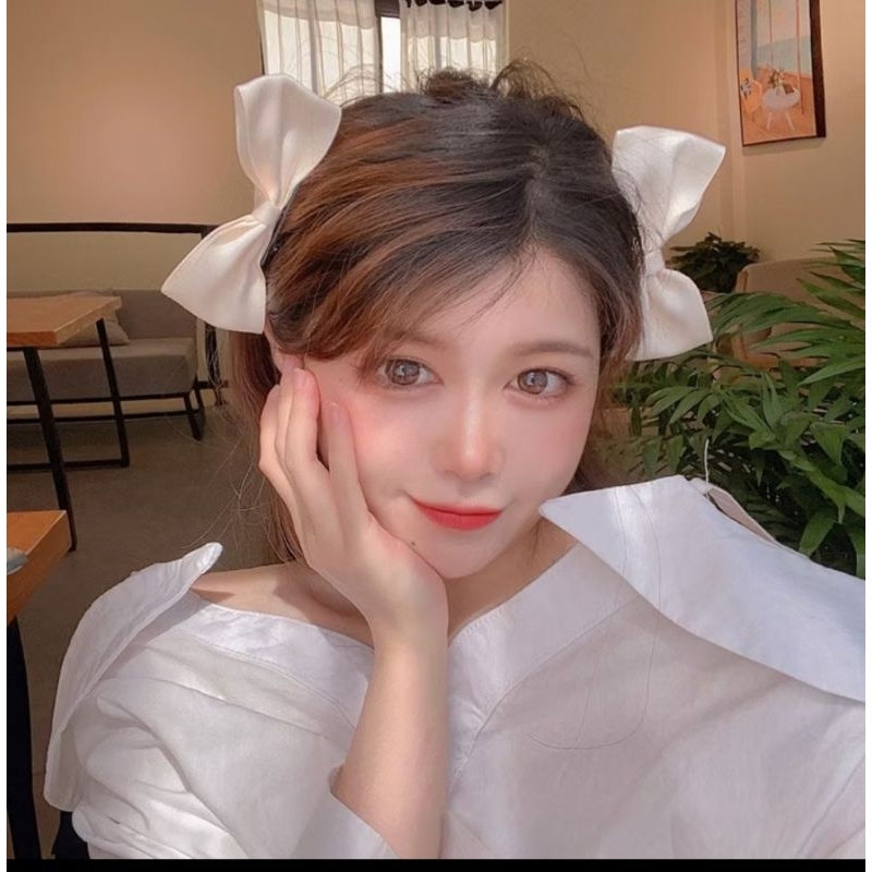 ร้านไทย กิ๊บติดผม โบว์3มิติ 3D โบว์ติดผมน่ารักสไตล์เกาหลี กิ๊บติดผมแบบจีซู Black Pink