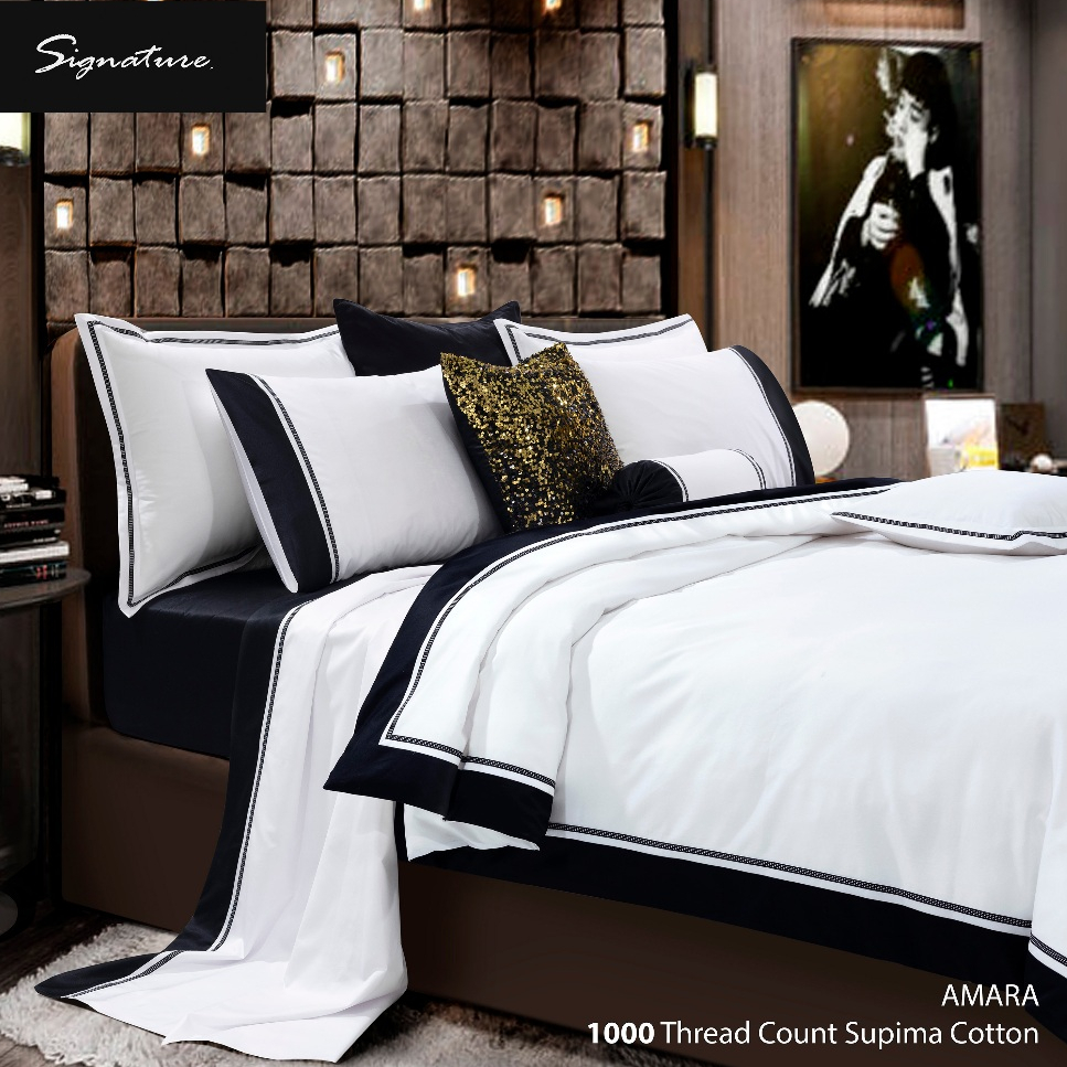 SANTAS HOME ผ้าปูที่นอนรัดมุม AMARA | Supima cotton 1000 เส้นด้าย
