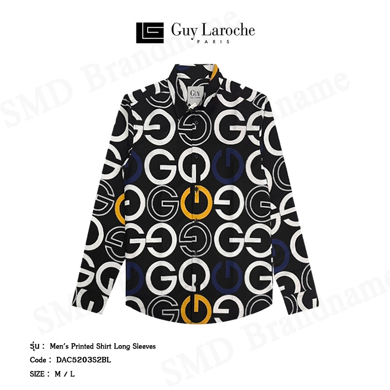 Guy Laroche เสื้อเชิ้ตแขนยาว รุ่น Men's Printed Shirt Long Sleeves Code: DAC5203S2BL