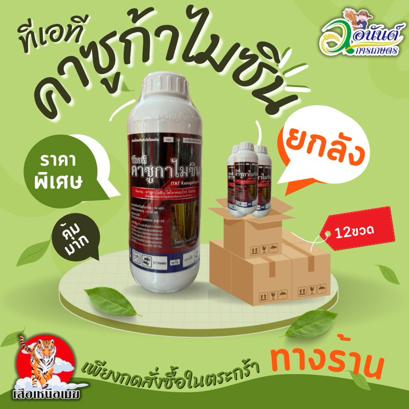 ยกลัง ทีเอที คาซูกาไมซิน 66 ขนาด 1 ลิตร คาซูกามัยซิน ไฮโดรคลอไรด์ ไฮเดรต ป้องกันกำจัดโรคพืช โรคใบไหม้ ขอบใบแห้ง