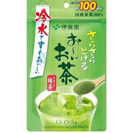 Itoen Oi Ocha Instant Green Tea with MatchaHot/Cold ชาเขียวผสมมัจฉะแบบผง ชงง่ายละลายเร็ว ใช้ใบชาญี่ปุ่น100%กลิ่นหอมสีสวย