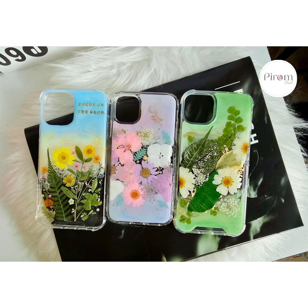 เคสโทรศัพท์ เคสเรซิ่นดอกไม้แห้ง เคสเรซิ่นแฮนด์เมด รับทำทุกรุ่น