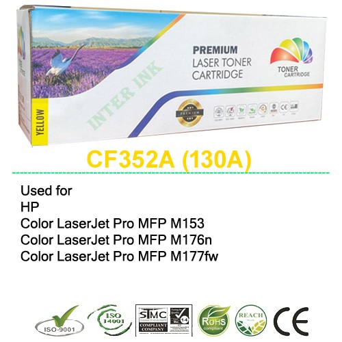หมึกพิมพ์ Color LaserJet Pro MFP M153 / M176n / M177fw (CF352A) 130A สีเหลือง Compatible