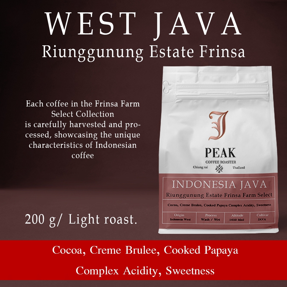 WEST JAVA INDONESIA Riunggunung Estate Frinsa Farm Select Light roast 200g.