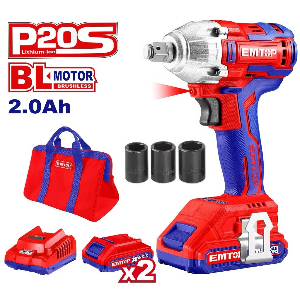 EMTOP บล็อกไร้สาย แบตเตอรี่ 20v รุ่น ECDLIW20221