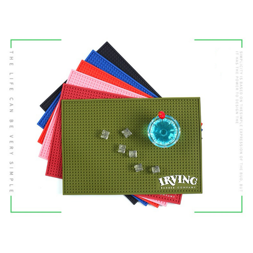 แผ่นยางกันลื่น แผ่นรองเคาเตอร์บาร์ แผ่นยางรองเชคเกอร์ Bar Mat