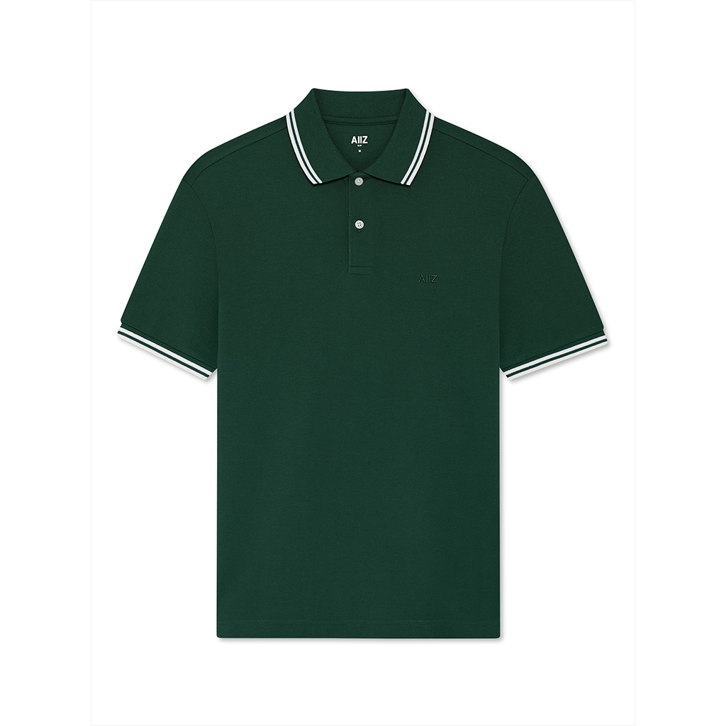 AIIZ (เอ ทู แซด) - เสื้อโปโลผู้ชาย ทอริ้วปลายปก