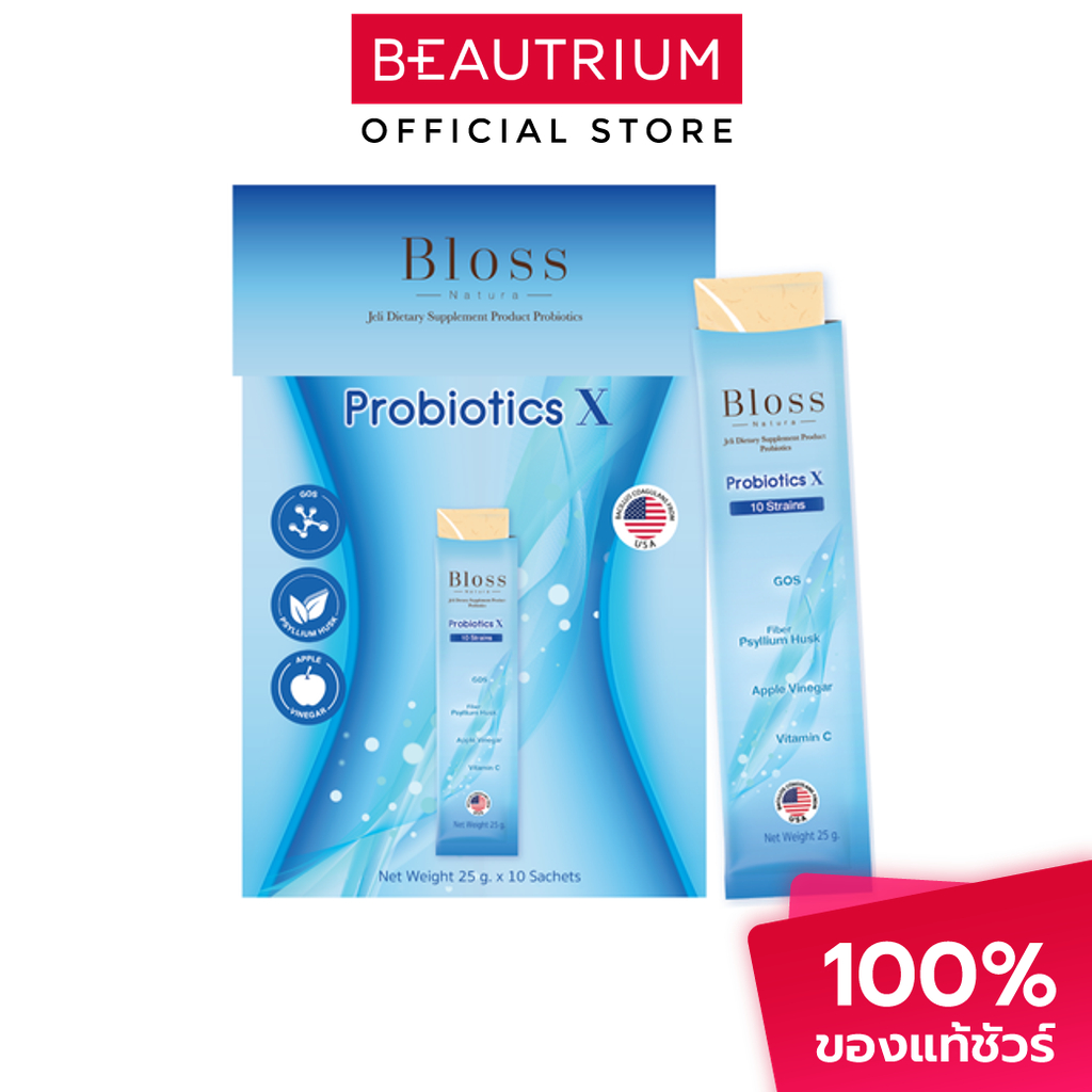 BLOSS NATURA Jeli Dietary Supplement Product Probiotic ผลิตภัณฑ์เสริมอาหาร 25g x 10sachets