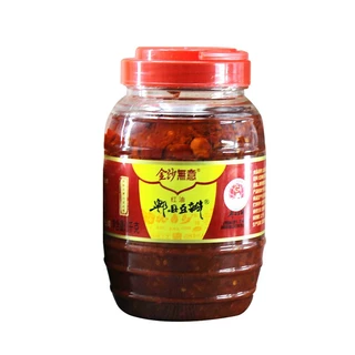 ซอสพริกเสฉวนปรุงรส (โต้วป้านเจี้ยง)JINSHA ขนาด500กรัม,1กิโล และ4กิโล (Shanghai sauce) doubanjiang จิ้ม ผัด ต้ม หอม อร่อย