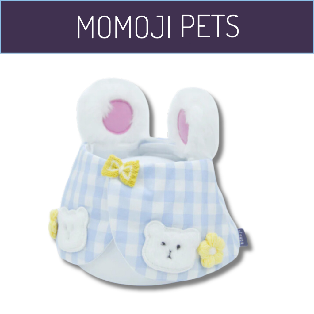 Momoji Bear Garden Moonstone Blue Pet Bib ชุดสุนัข ชุดแมว