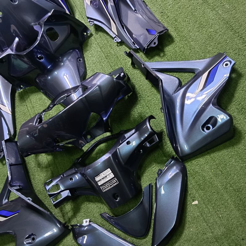 ชุดสี WAVE เวฟ110i ปี 2011-2018 สี เทาเข้ม มุกน้ำเงิน พร้อมติดลายตัว(LED )15ชิ้น  ลูกค้าสามารถเลือกสีและลายได้ทางแชท - รูปที่ 4