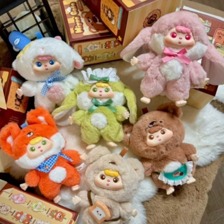 ใช้ส่วนลด30%ได้ พร้อมส่งTH ตุ๊กตาพวงกุญแจ Miyee Cafe Plush Blind Box พวงกุญแจ ของแท้100% ของใหม่ไม่แกะกล่อง