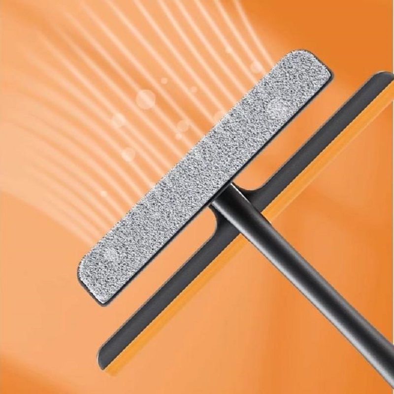 แปรงรีดน้ำ ไม้เช็ดกระจก 2 ด้าน ฟองน้ำ + ที่รีดน้ำ+แปรงผ้าสำลี ด้ามยาวปรับได้ 60-100 ซม Cutie world - รูปที่ 4