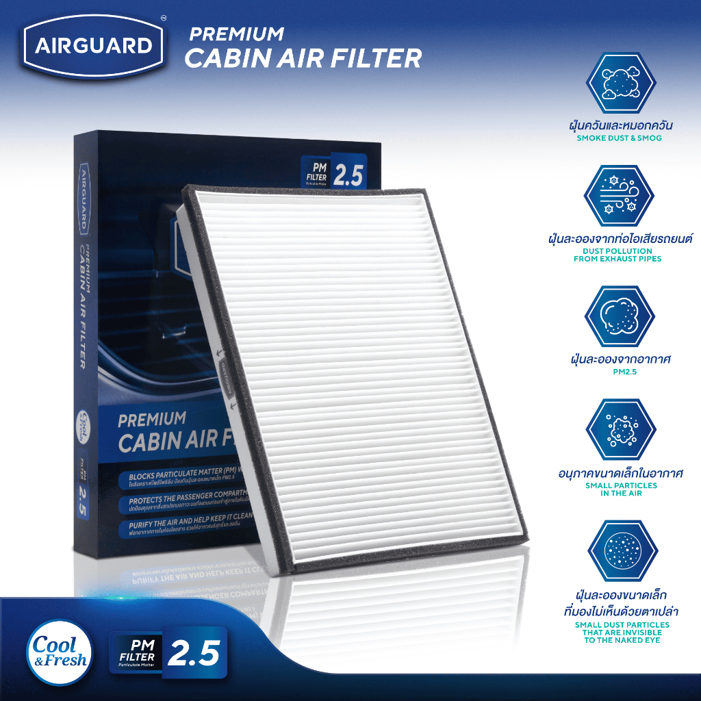 [PM2.5] AIRGUARD กรองแอร์ CHEVROLET CAPTIVA 2007-2018