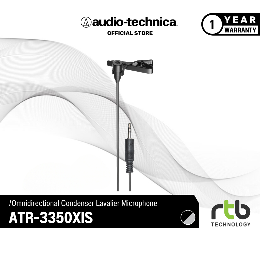 Audio Technica ATR3350XIS ไมโครโฟนแบบคอนเดนเซอร์ ไมค์ติดปกเสื้อ