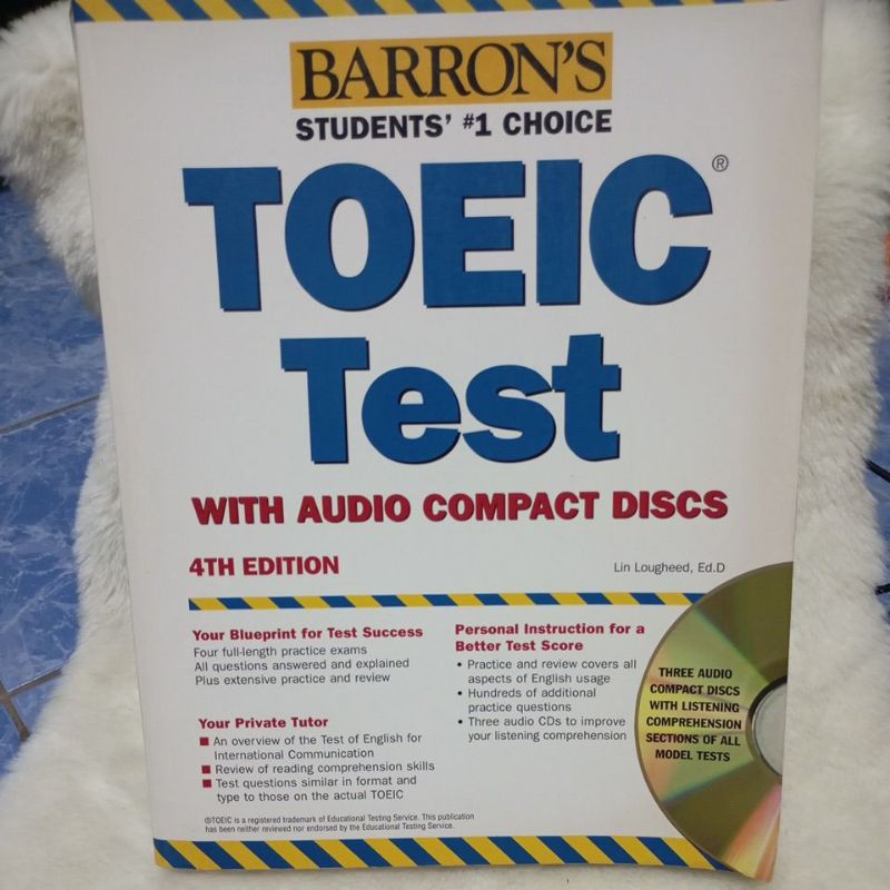 หนังสือ TOEIC Test BARRON่S with audio compact discs