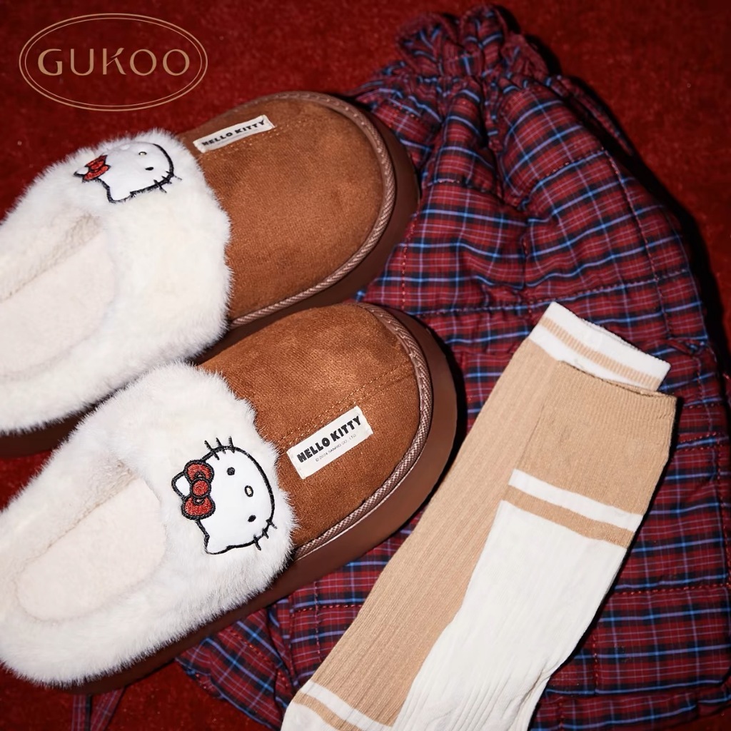 (พร้อมส่งในไทย!) รองเท้า Gukoo x Hello Kitty Slipper ลิขสิทธิ์แท้ 100%