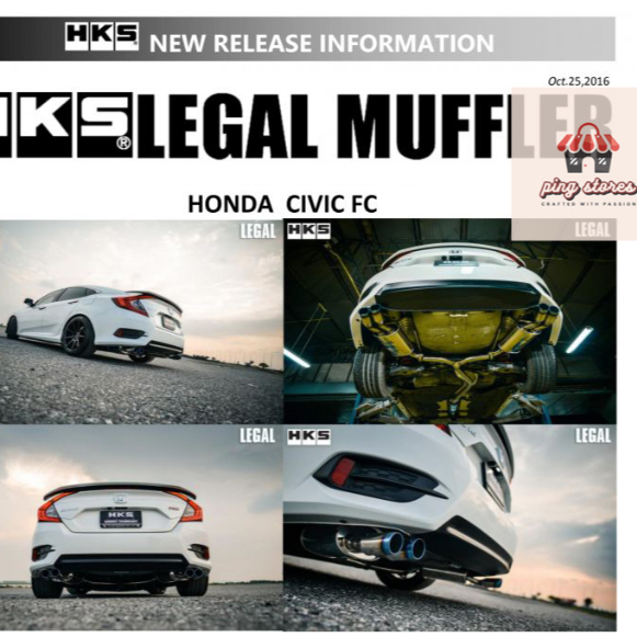 ท่อ HKS Honda Civic FC Turbo เครื่อง L15B