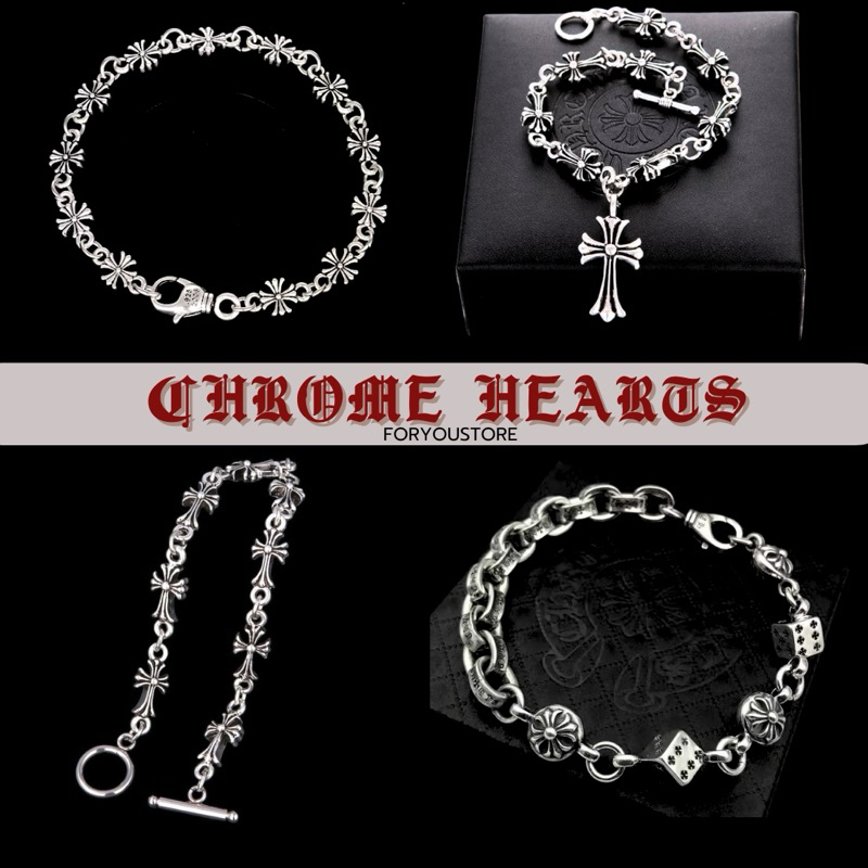 Chrome Hearts Bracelet สร้อยข้อมือ โครมฮาร์ท  พร้อมกล่องใส่แบบใส free shipping