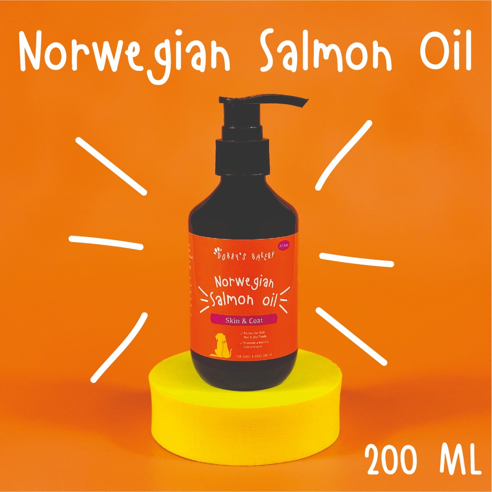 Dobby's Bakery Salmon Oil for Pet น้ำมันปลาแซลมอนสำหรับสุนัขและแมว แซลมอนนอร์เวย์ บำรุงสุขภาพ