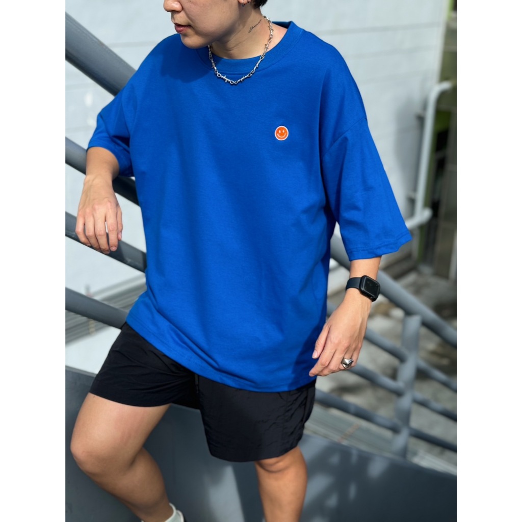 เสื้อยืด Oversize งานปักหน้ายิ้ม