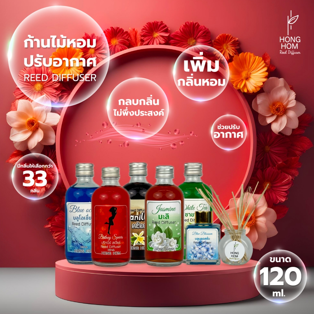 ก้านไม้หอม Set.120ml.แถมก้านไม้ฟรี