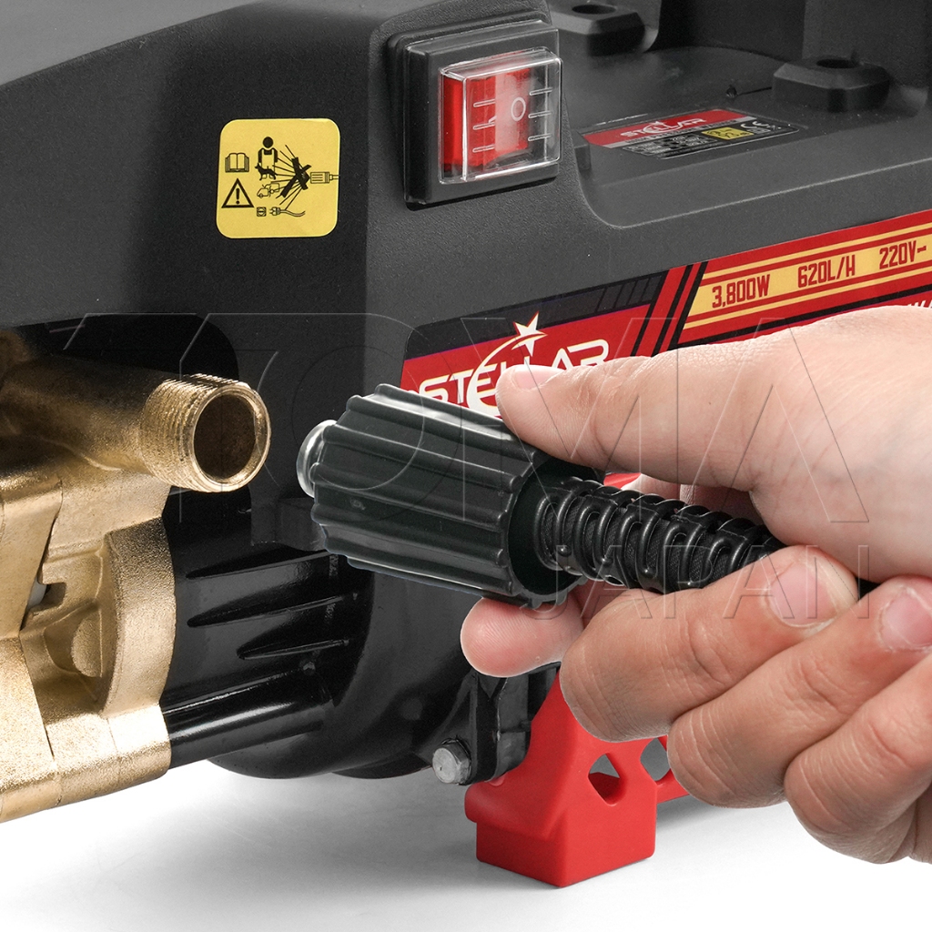 DELTON สายฉีดน้ำแรงดันสูง สายไฮดรอลิค 8 / 10 / 15 เมตร สำหรับ เครื่องฉีดน้ำแรงดันสูง (เกลียว 22-9 มม.) Quick Lock - รูปที่ 6