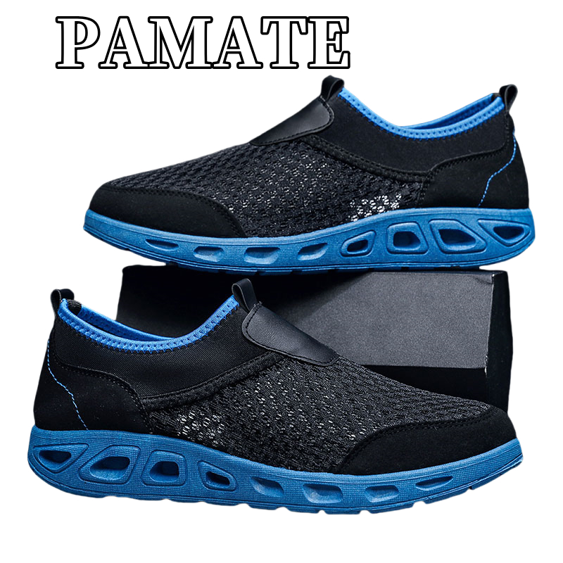 【PAMATE】รองเท้าผู้ชายแบบเจาะลาย，รองเท้าที่สบายและนุ่ม ไม่อับเท้า สำหรับผ่อนคลาด。