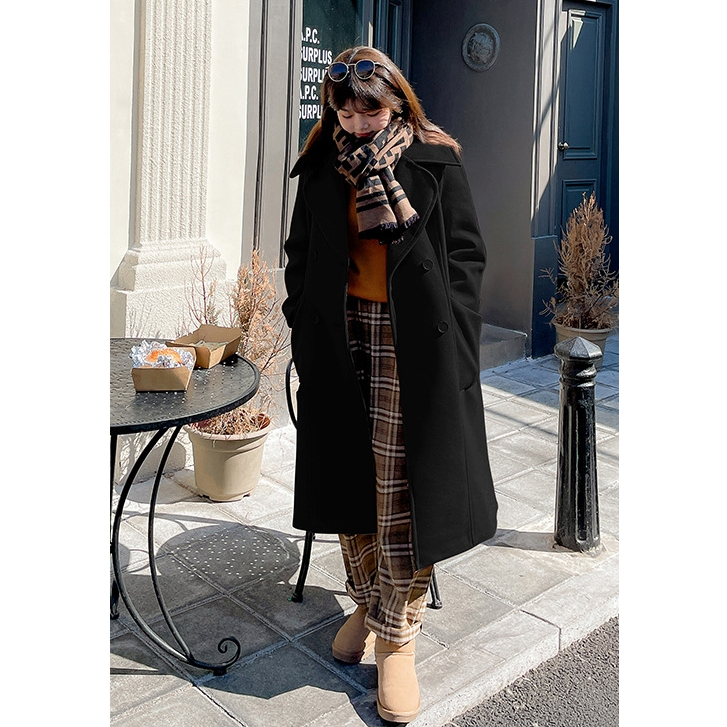 B1688🔥พร้อมส่ง🔥 ส่งไว ทันใจ ร้านคนไทยค่ะ❤️โค้ทผ้าวูล เอาใจสาวอวบ ทรงสวยดูแพงมากค่ะรุ่นนี้ มีช่องกระเ