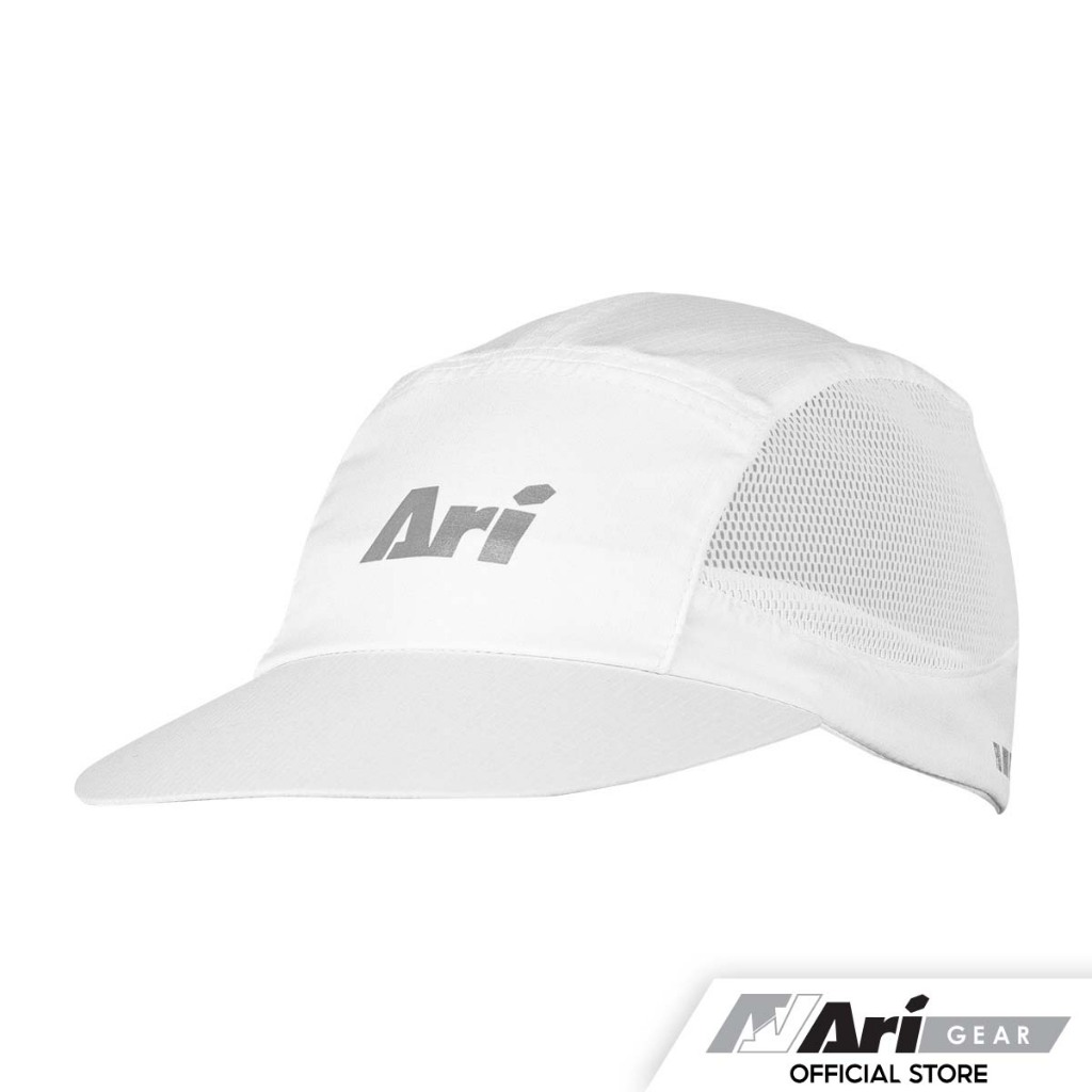ARI HYPERLIGHT RUNNING CAP - WHITE/SILVER หมวก อาริ รันนิ่ง สีขาว