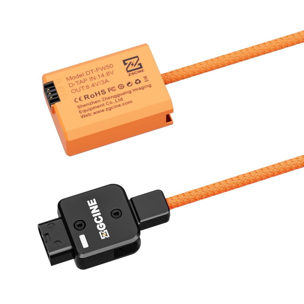 ZGCINE สายแบตเตอร์รี่ D-Tap to NP-FW50 For Sony Dummy Battery Cable