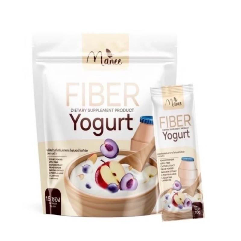 (พร้อมส่ง)Manee Fiber Yogurt มณีไฟเบอร์1ห่อมี15ซอง