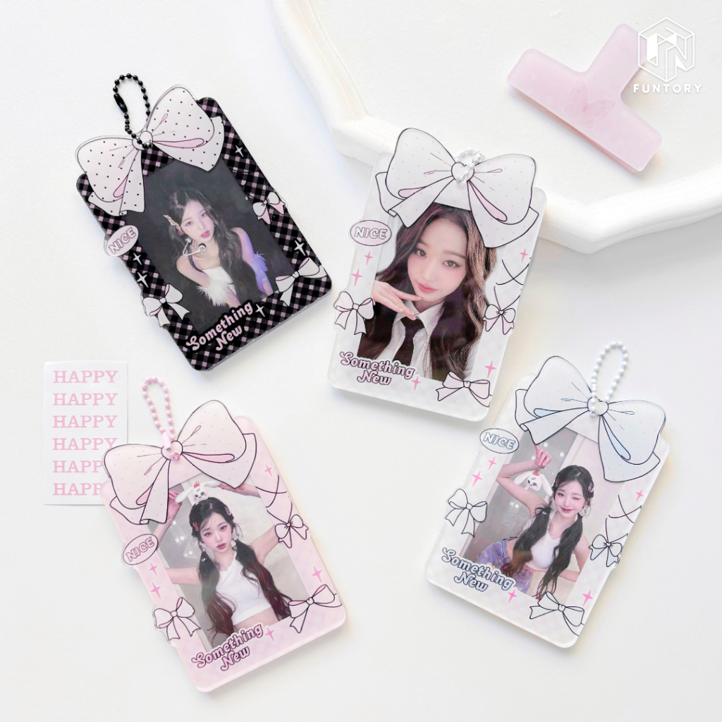🎀 พร้อมส่ง 💝 Funtory เฟรมการ์ด อะคริลิก ซองใส่บัตร การ์ดอัลบัม รูปศิลปิน ห้อยกระเป๋า Frame card