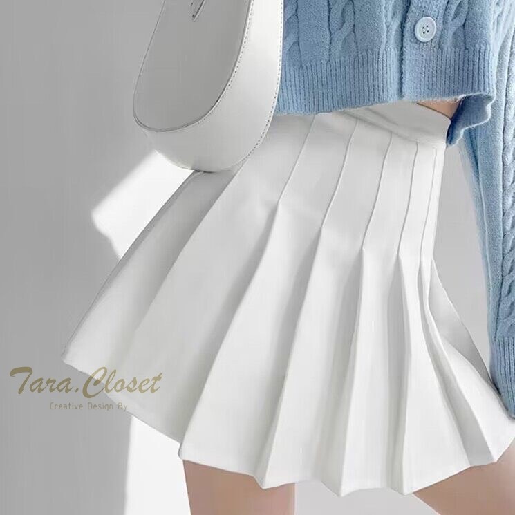 JU001 TARA กระโปรงเทนนิส จับจีบทวิสรอบตัว งานเกาหลีสุดๆใส่แล้วดูเก๋ มีซิปข้าง เนื้อผ้าโพลีเอสเตอร์ มีซับใน ผ้าสวยใส่สบาย