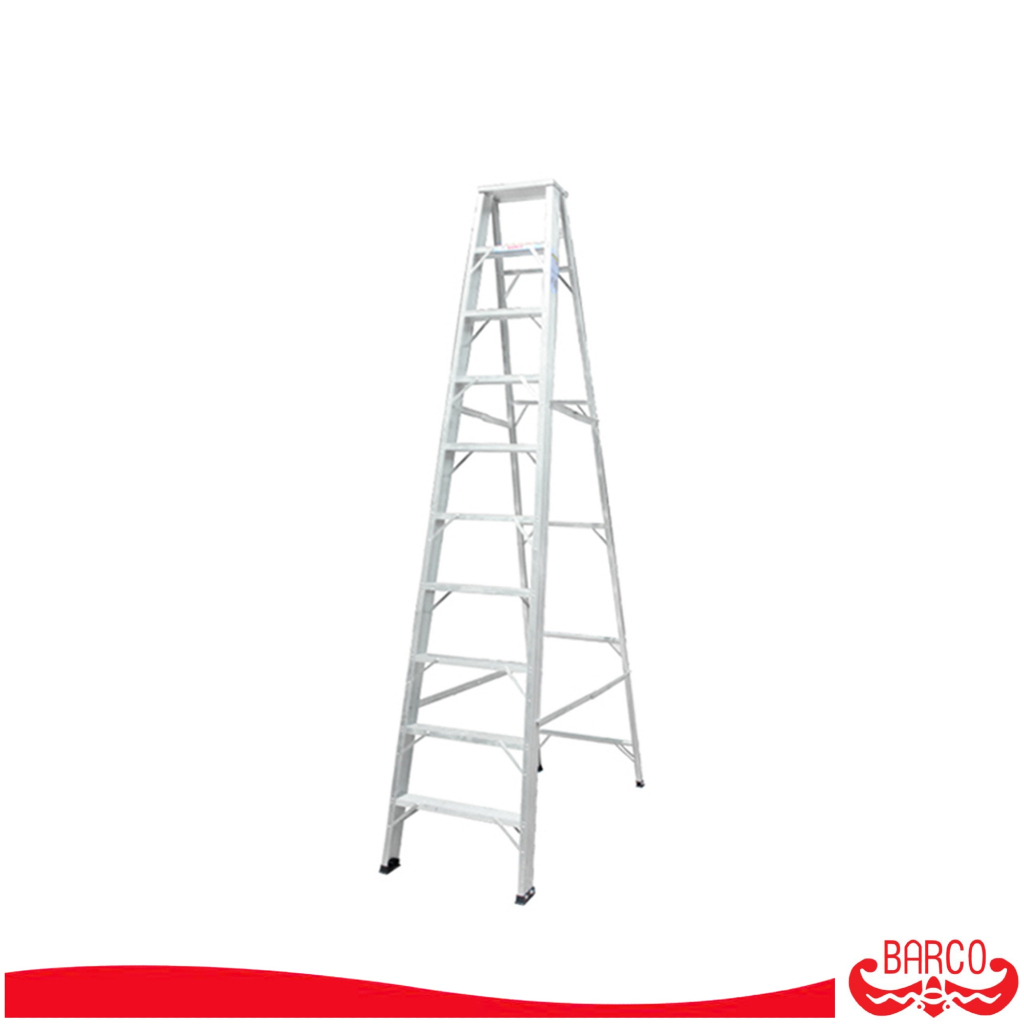 BARCO บันไดอลูมิเนียมทรงเอ ขึ้นทางเดียว 10 ขั้น 3.0