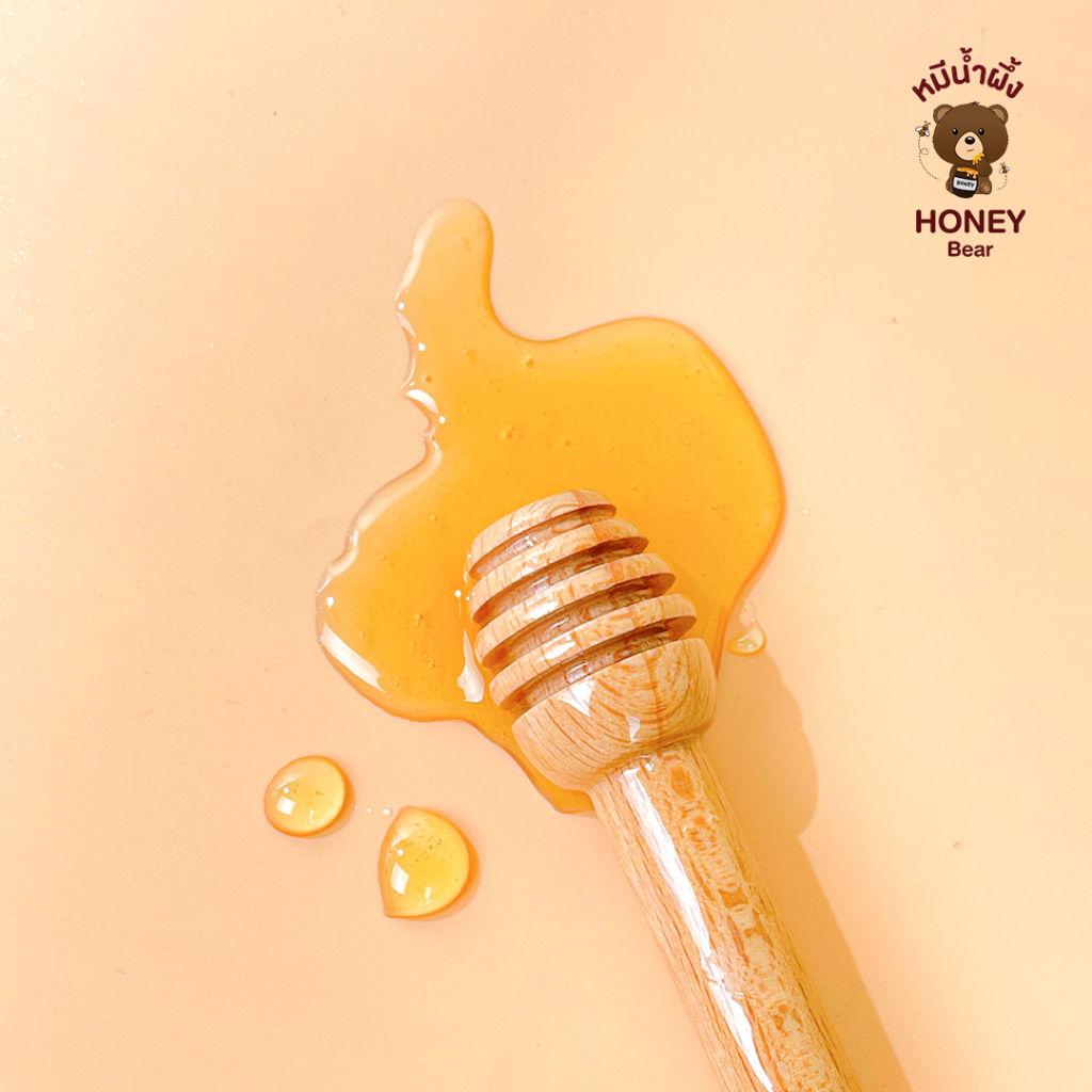 น้ำผึ้งเกสรดอกไม้ป่า HONEY BEAR (11 แถม 1) 1000 กรัม น้ำผึ้งแท้ 100% ไม่มีสารกันบูด ไม่ผสมน้ำตาล มาตรฐาน อย.HACCP HALAL - รูปที่ 5