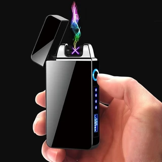 ไฟฟ้าUSB ไฟฟ้าพลาสม่า อุปกรณ์จุดไฟ เกรดพรีเมียม หน้าจอสัมผัส LED จุดไฟติดแม้มีลม