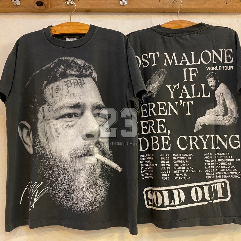 [ 23 ] POST MALONE tag BOOTLEG แท้ เสื้อทัวร์ เสื้อวินเทจ ฮิปฮอป vintage shirt