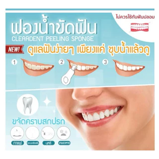 3ชิ้น/แพ็ค ฟองน้ำทำความสะอาดฟัน สำหรับเด็กและผู้ใหญ่ ขจัดคราบชาคราบเหลืองบนผิวฟัน