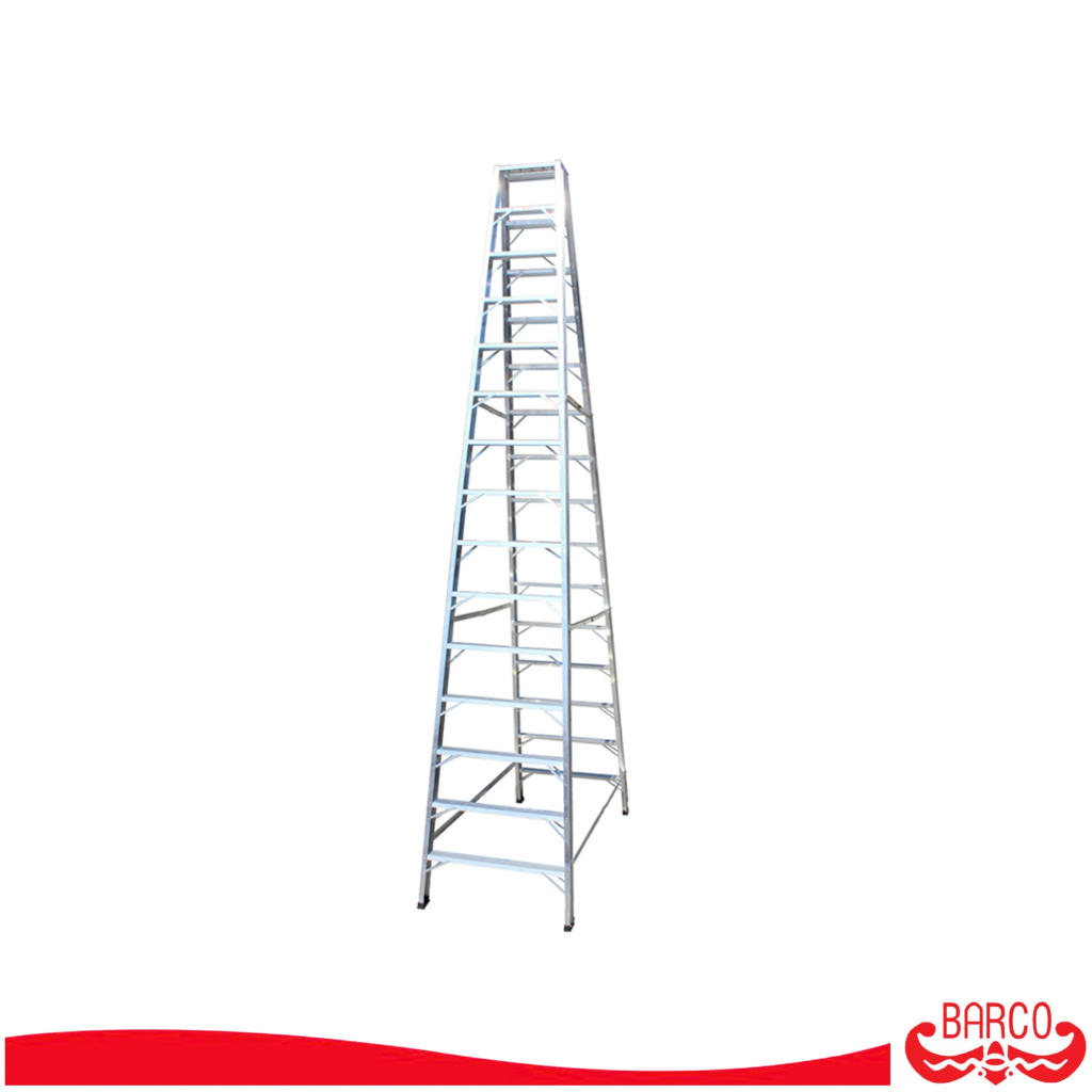 BARCO บันไดอลูมิเนียมทรงเอ ขึ้น2ทาง 15 ขั้น 4.5 ม.