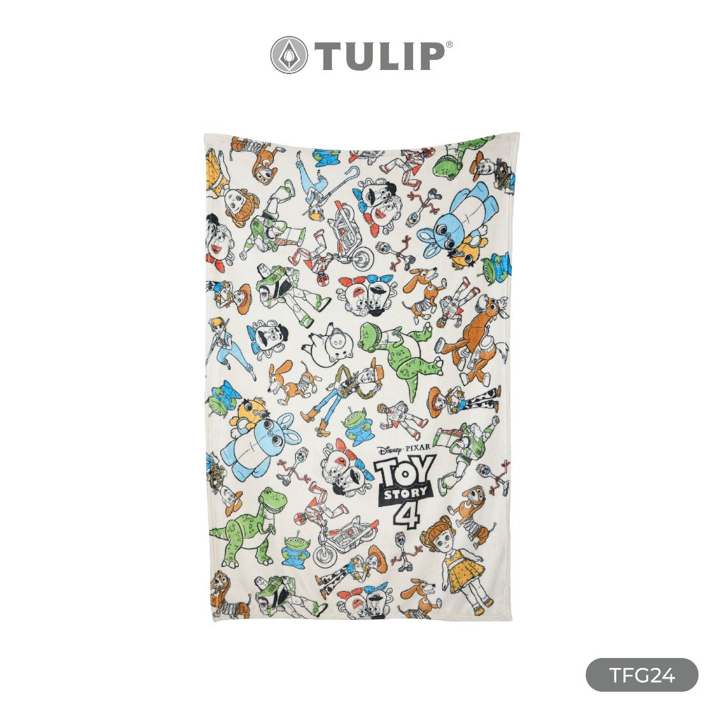 [NEW] Tulip Fleece Toy Story ผ้าห่มขนแกะเทียม TFG24 ลายทอยสตอรี่ ลิขสิทธิ์แท้จากดีสนีย์ ผ้าห่มฟลีซ สัมผัสนุ่มพกพาสะดวก