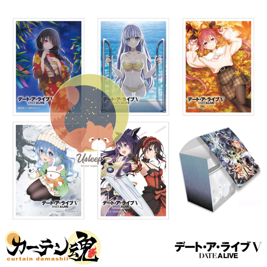 Sleeve & Deck Case Date A Live V : Kurumi Tokisaki, Izayoi Miku, Kotori Itsuka, Yoshino, Yatogami Tohka  - ซองใส่การ์ด