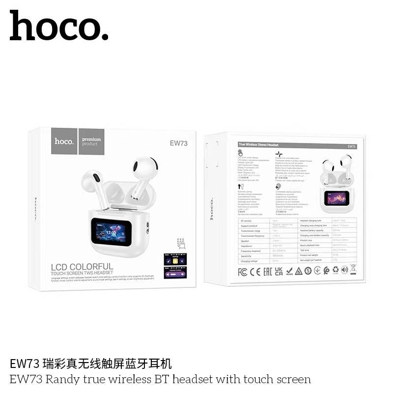 Hoco EW73 TWS หูฟังบลูทูธไร้สาย True BT 5.4 หูฟังหน้าจอสัมผัสเพลงกีฬาพร้อมไมโครโฟนสำหรับโทรศัพท์สมาร์ททั้งหมด