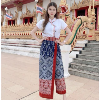 สำหรับสั่งไซส์เล็ก ผ้าถุงเย็บสำเร็จรูปกระโปรงกางเกง ผ้าฝ้ายพิมพ์ลาย