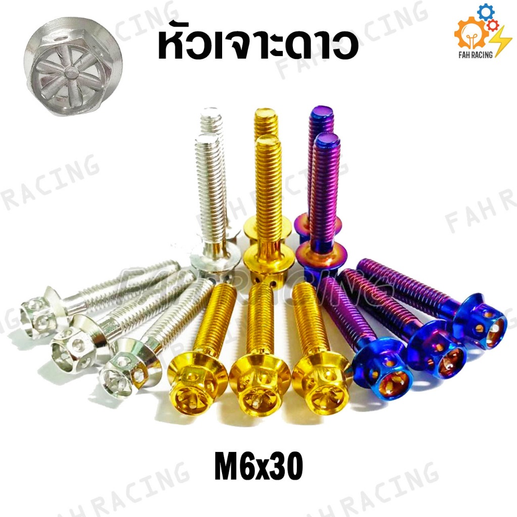 น๊อต หัวเจาะดาว M6 (เบอร์10) ยาว 30,35,40,45 มิล (ราคาต่อตัว)