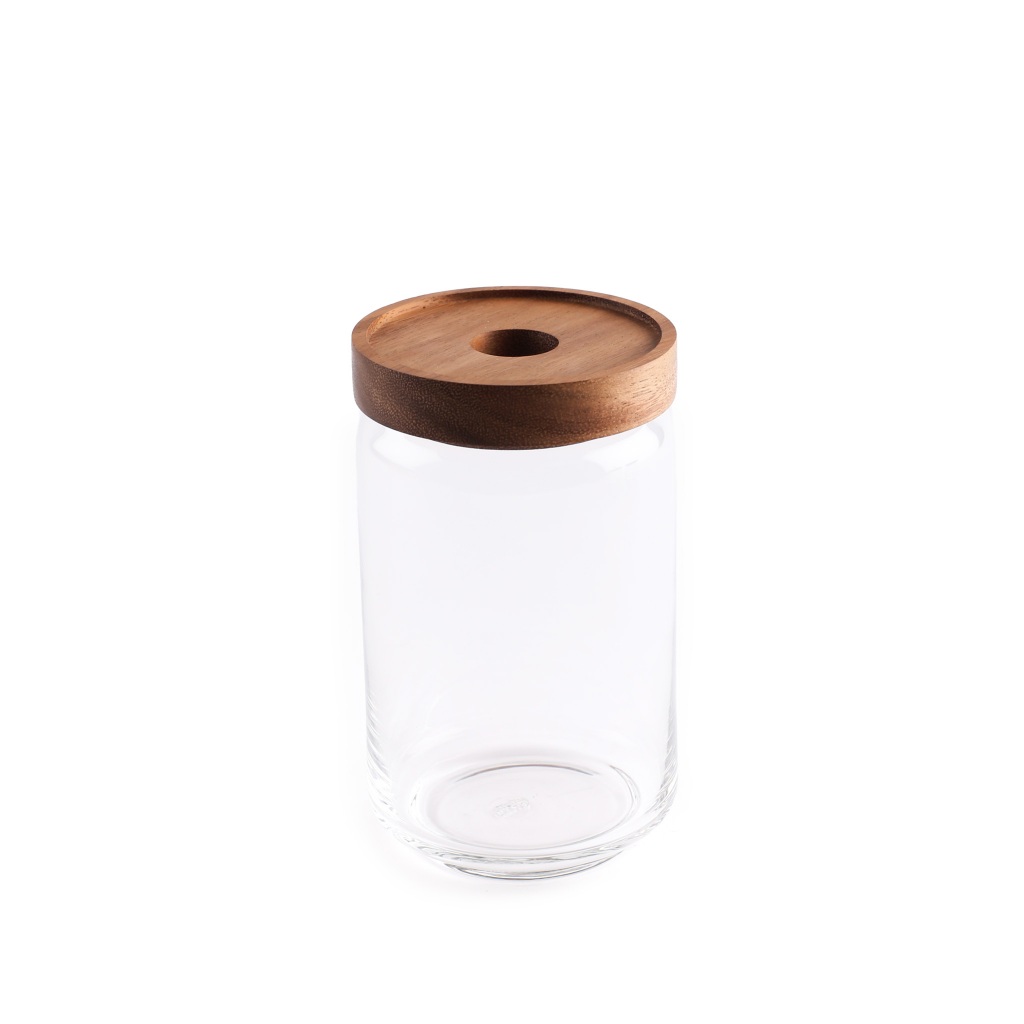 CHABATREE - CYNOSURE GLASS JAR ขวดโหล ฝาไม้ ขนาด 750 CC. (ST008)