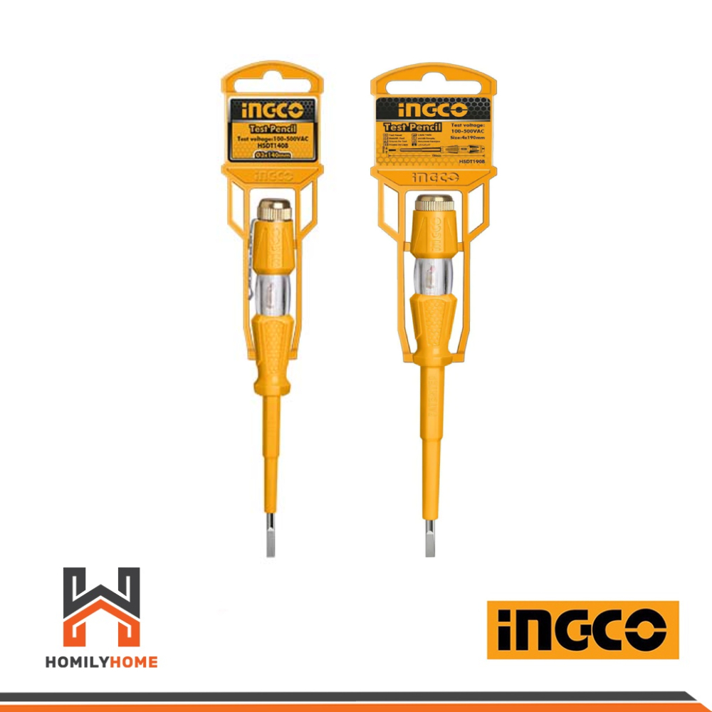 INGCO ไขควงลองไฟ ขนาด 3x140 mm. รุ่น HSDT1408 ขนาด 4x190 mm. รุ่น HSDT1908 ไขควงวัดไฟ